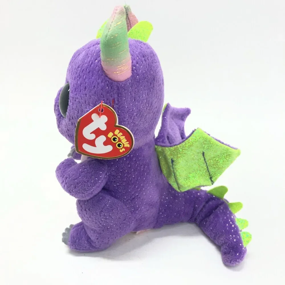 Ty Beanie Boos Big Eye DAPHNE the Purple Dragon 6